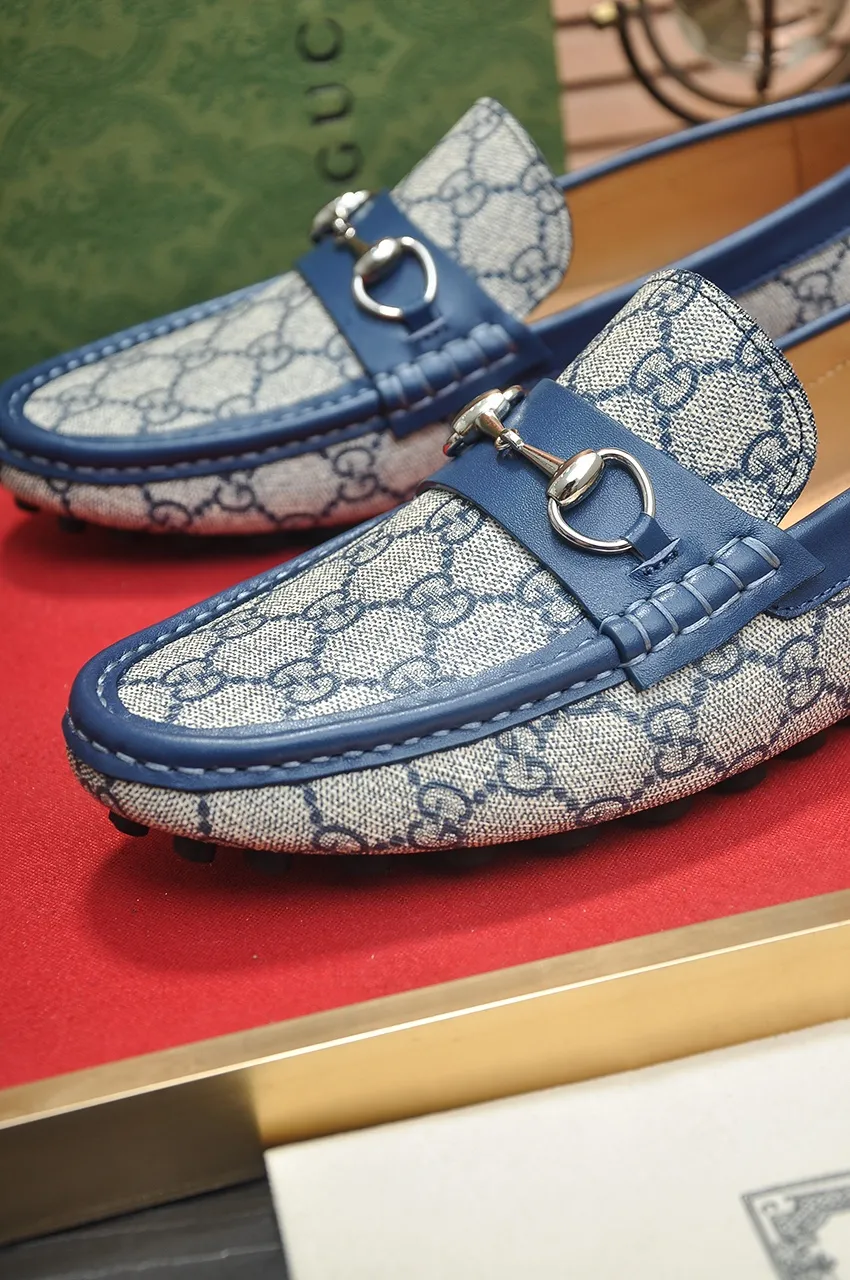 Men's Men's Shoes💰420💶【GUCCI】 (High-end Niuli) New 🍀Gucci*——Gucci Doudou Shoes! Made of imported original cowhide, the inner top layer is comfortable cowhide lining! Original wear-resistant rubber outsole! High quality products! Code number 38-44!